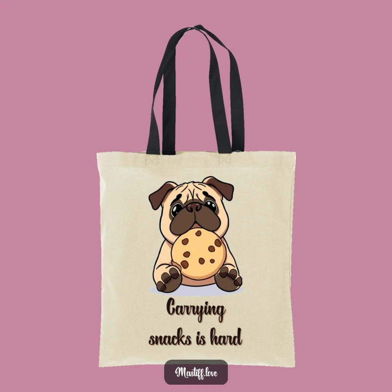 Funny Kawaii Mastiff Cookie Tote Bag: Grocery Gallantry & Humor
