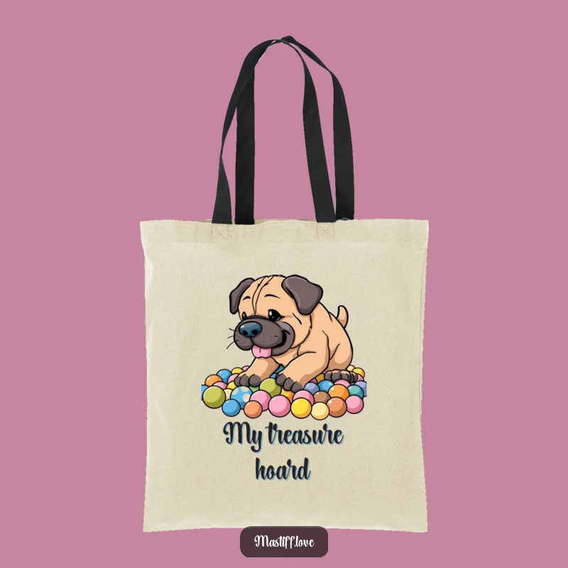 Funny Energetic Mastiff Tote Bag - Hilarious Dog Accessory for Active Lifestyles!